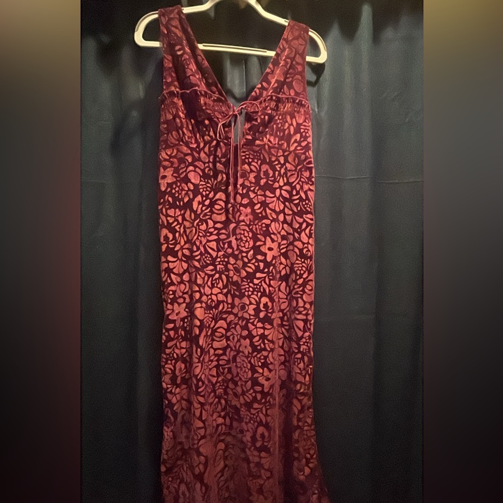 Anthropologie Red Floral Sleeveless Mini Dress XS